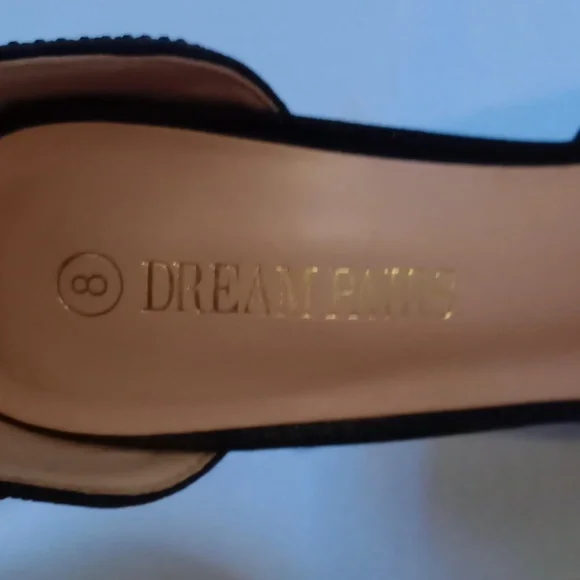 Dream Pairs Glittery Black Heels, Size 8 - Picture 3 of 13